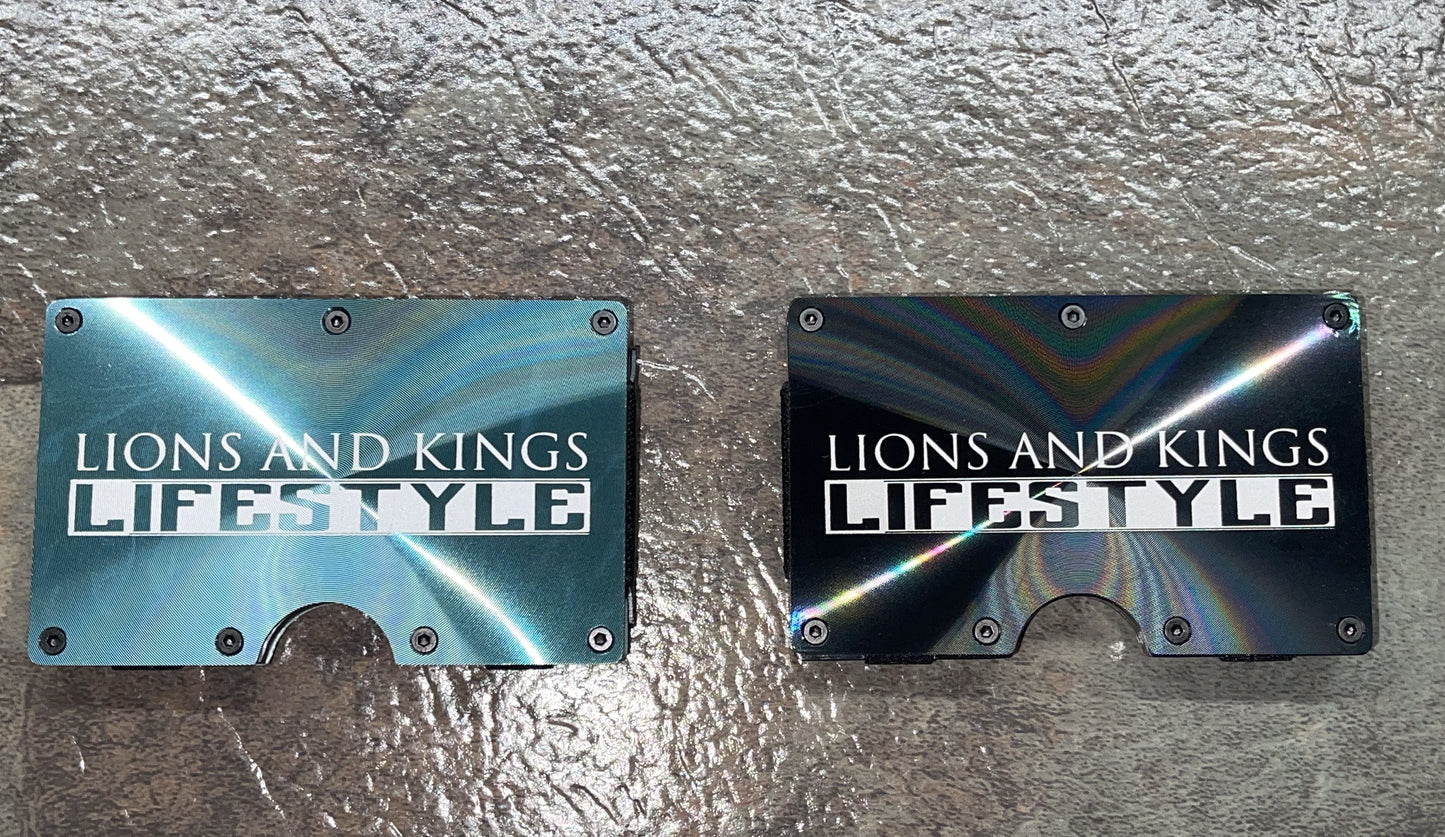 Lions And Kings Lifestyle Engraved Aluminum Wallet