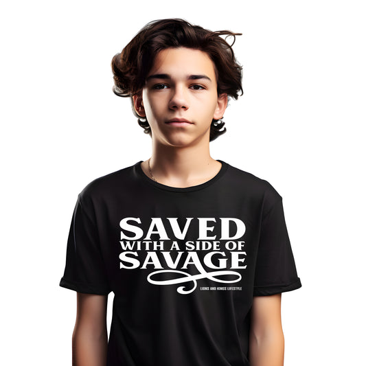 Saved With A Side Of Savage - Kids Unisex-